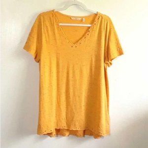 New without tags Yellow Short Sleeve Top by Soft Surroundings. Size Medium.